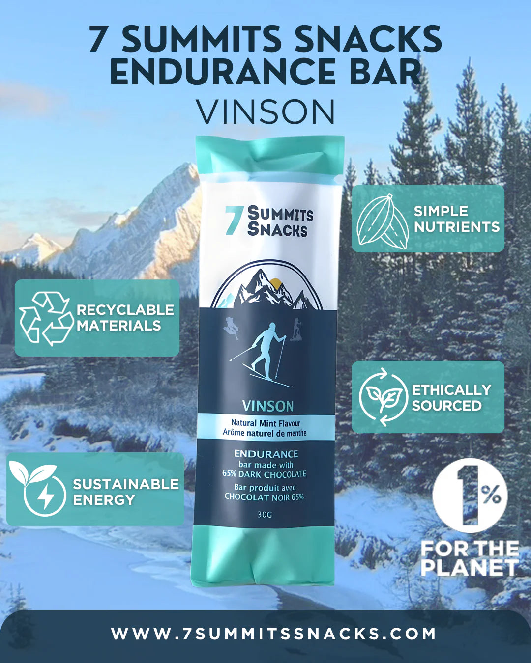 7 SUMMITS SNACKS Endurance Chocolate Bars