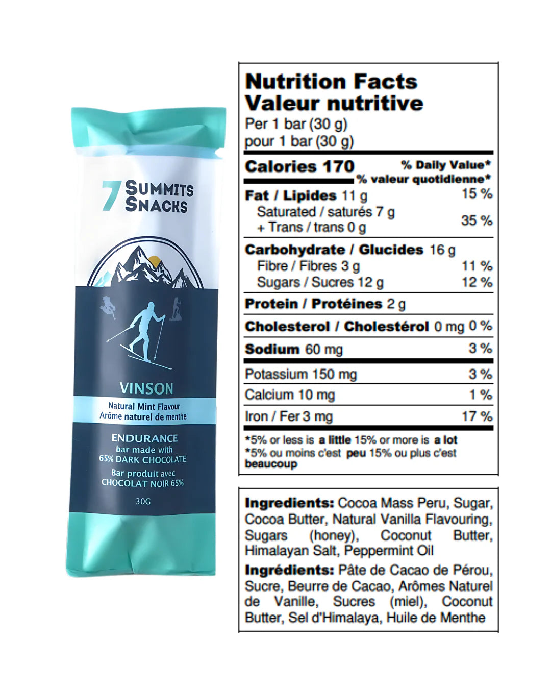 7 SUMMITS SNACKS Endurance Chocolate Bars