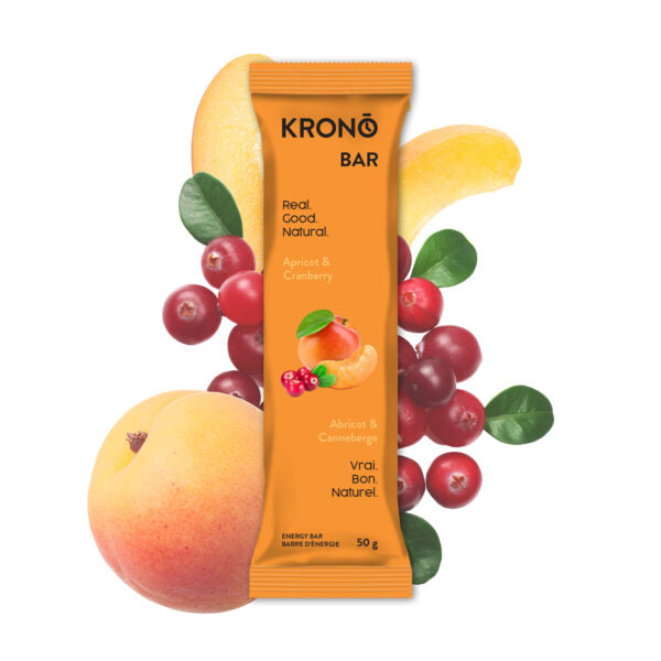 KRONO NUTRITION Energy Bar - Apricot Cranberry (4pk)