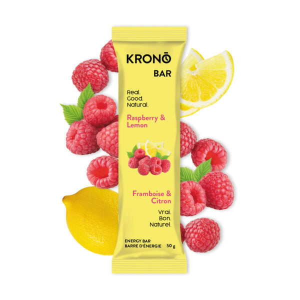 KRONO NUTRITION Energy Bar - Raspberry & Lemon (4pk)