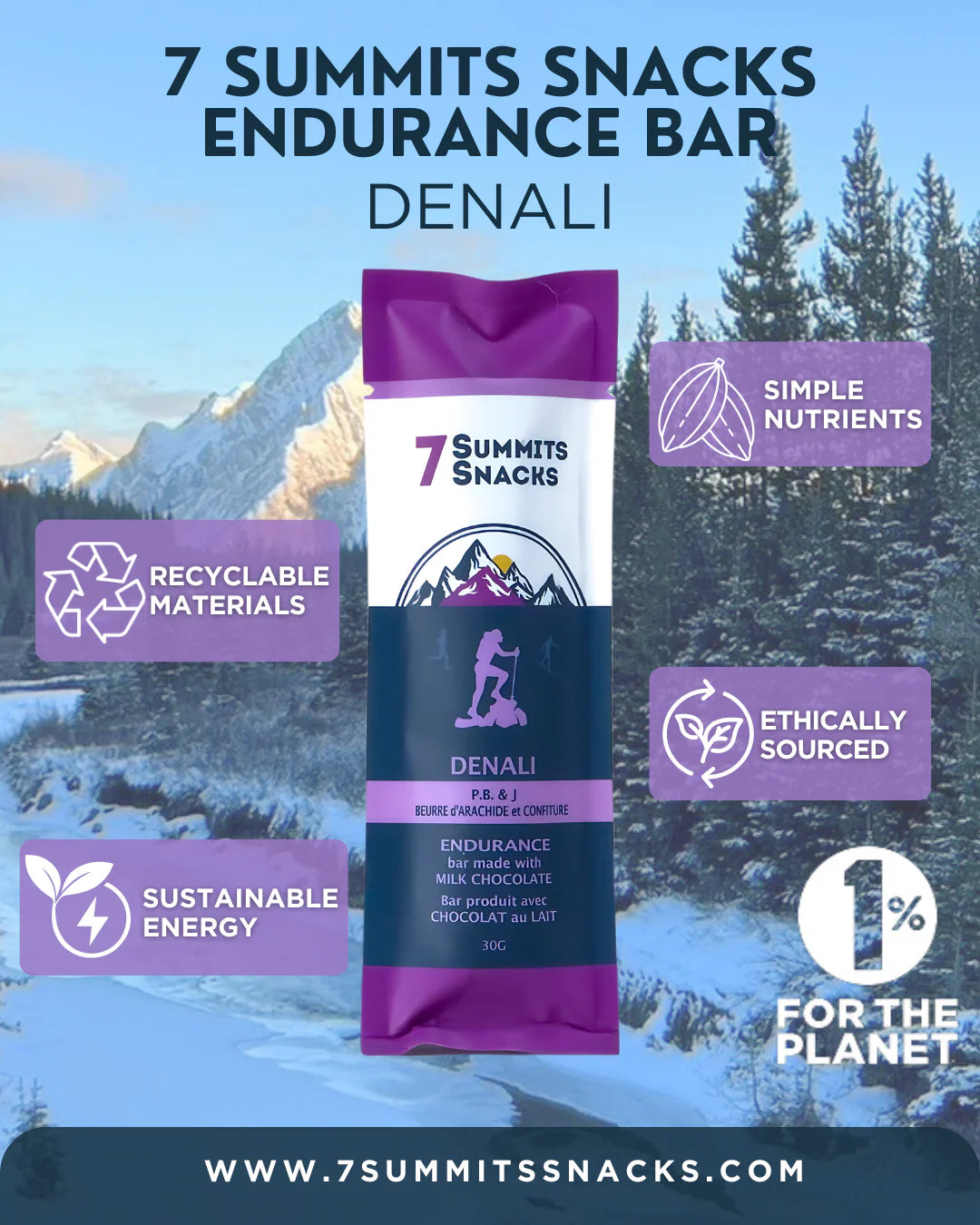 7 SUMMITS SNACKS Endurance Chocolate Bars