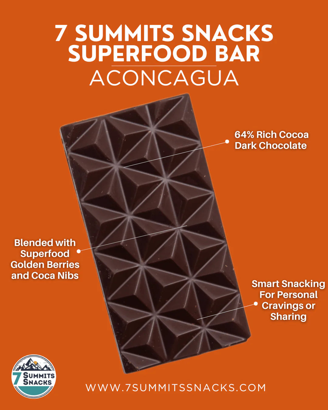 7 SUMMITS SNACKS Superfood Chocolate Bars