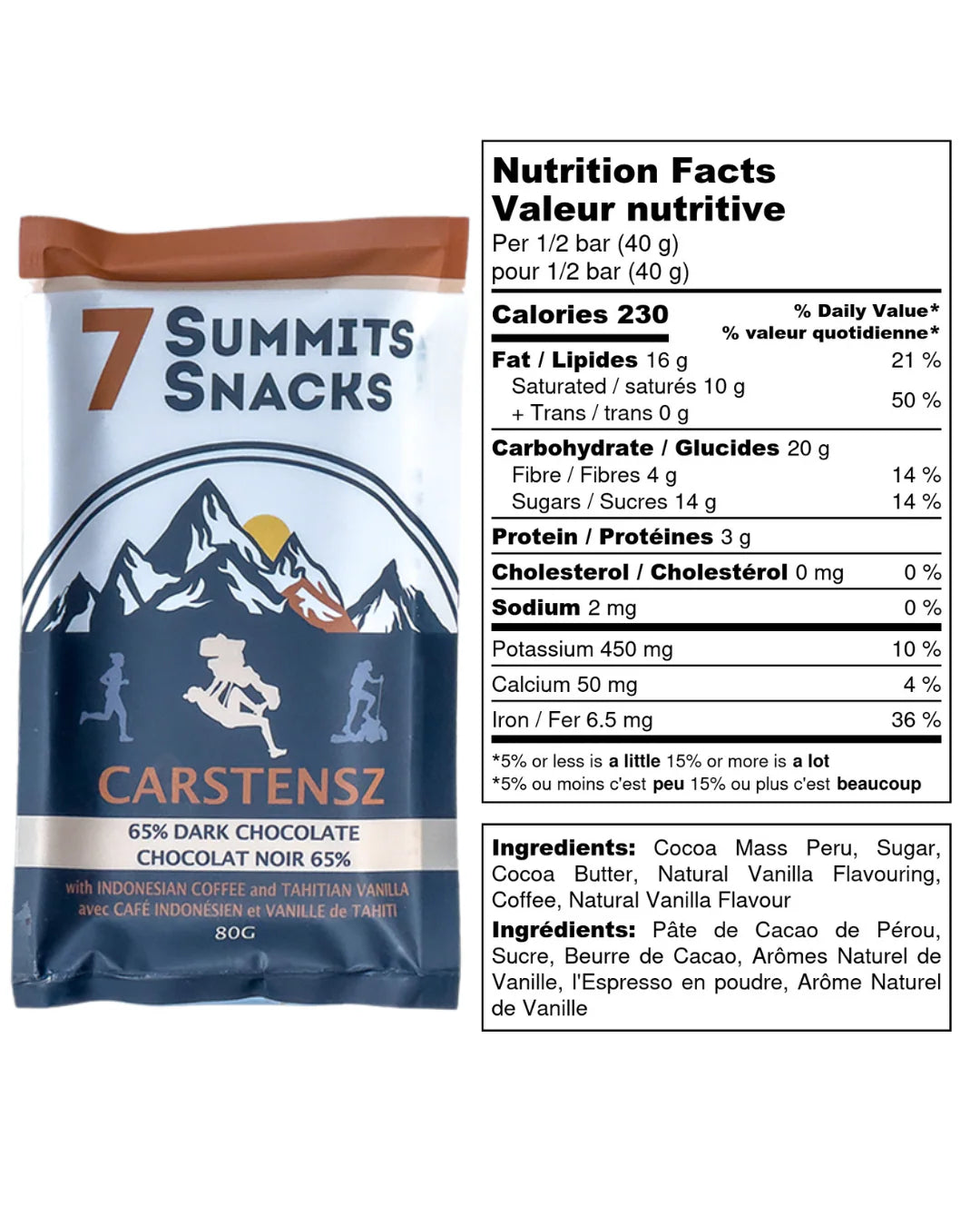 7 SUMMITS SNACKS Superfood Chocolate Bars