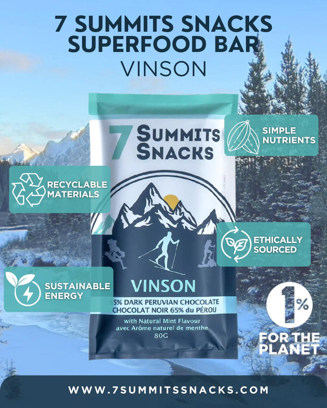 7 SUMMITS SNACKS Superfood Chocolate Bars