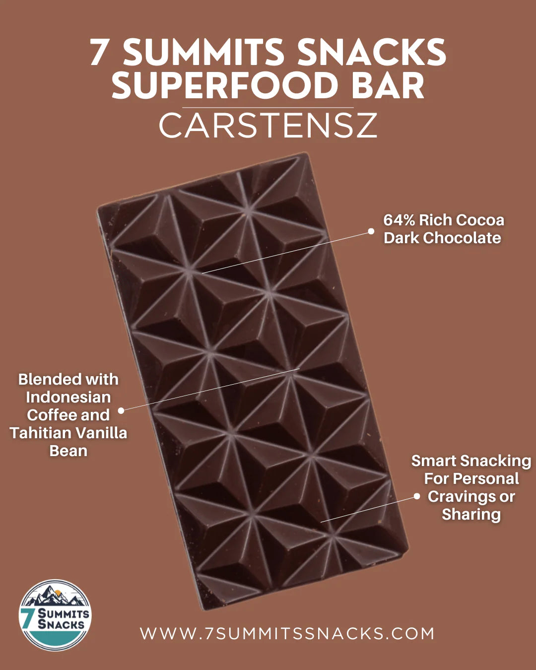 7 SUMMITS SNACKS Superfood Chocolate Bars