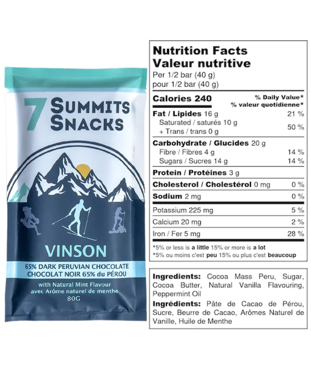 7 SUMMITS SNACKS Superfood Chocolate Bars