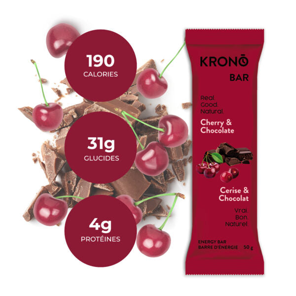 KRONO NUTRITION Energy Bar - Cherry & Chocolate (4pk)