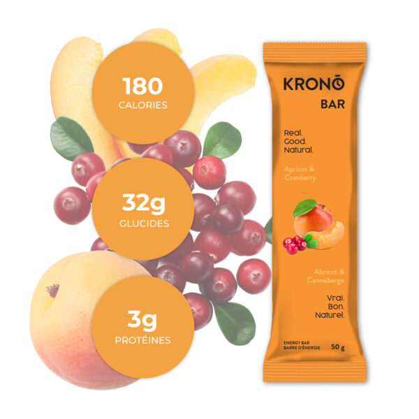 KRONO NUTRITION Energy Bar - Apricot Cranberry (4pk)