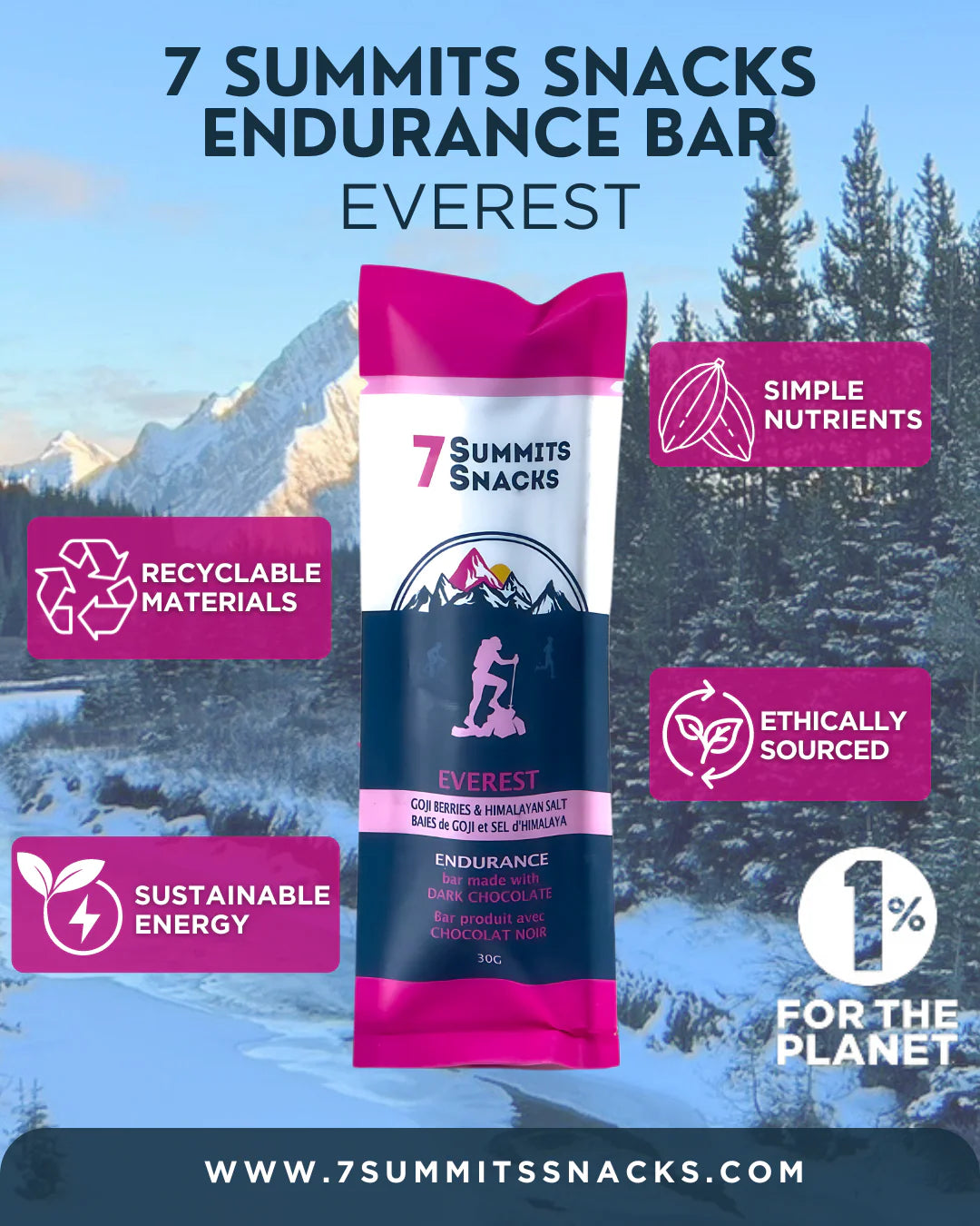 7 SUMMITS SNACKS Endurance Chocolate Bars