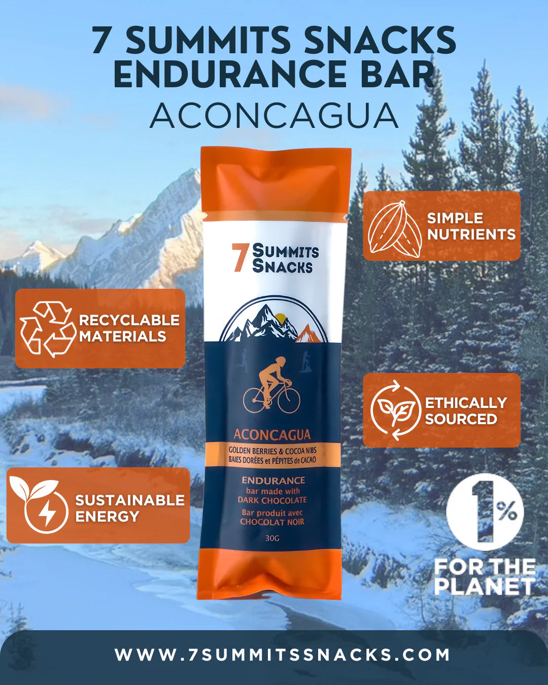 7 SUMMITS SNACKS Endurance Chocolate Bars