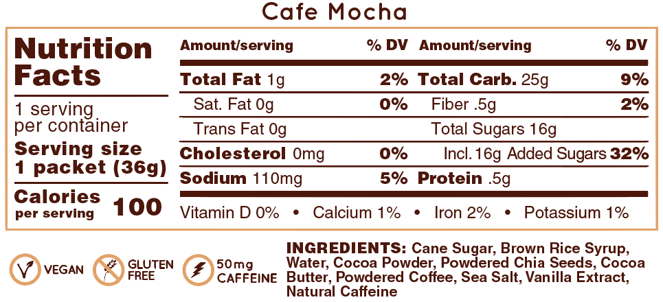 HUMA Chia Energy Gel - Mocha (4pk)