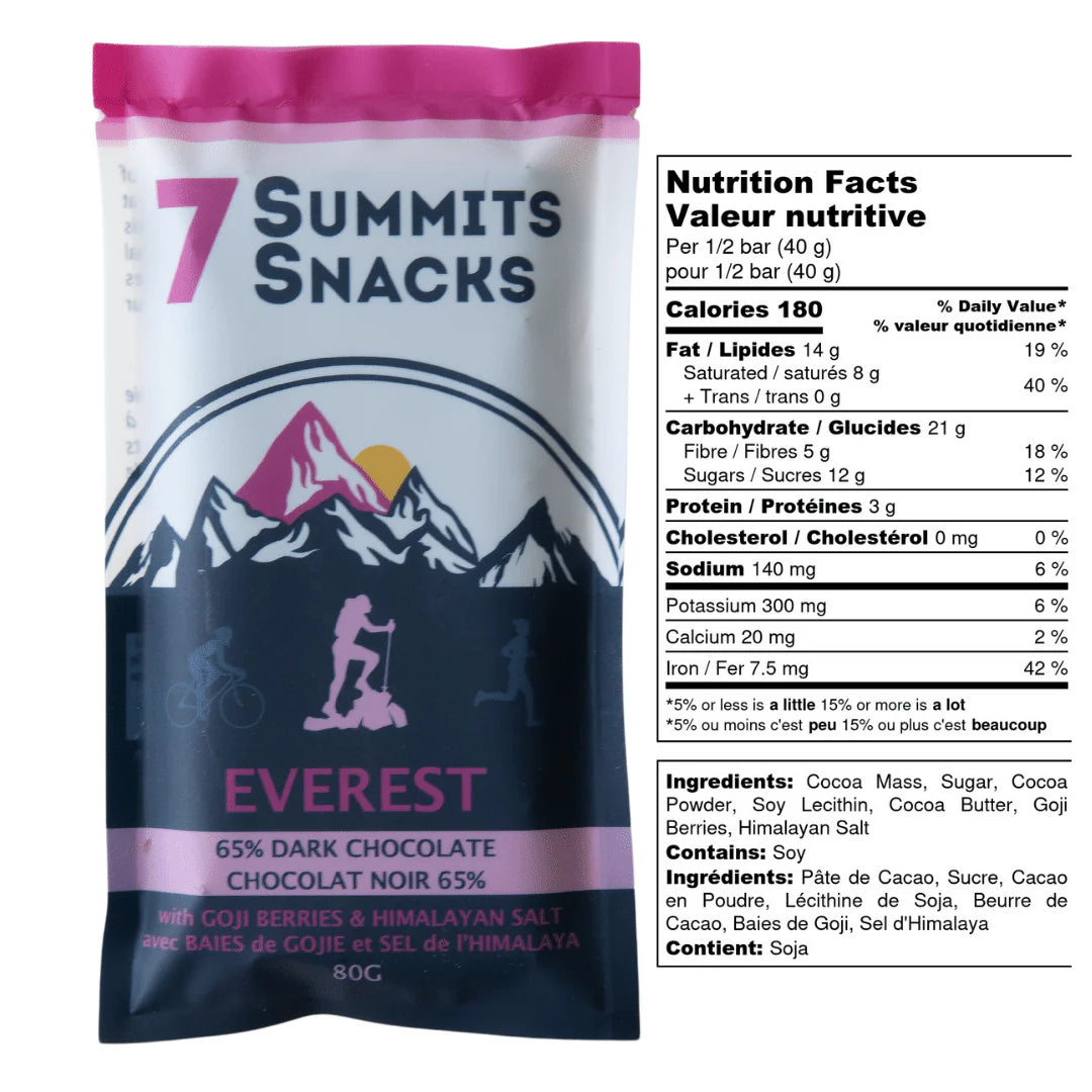 7 SUMMITS SNACKS Superfood Chocolate Bars