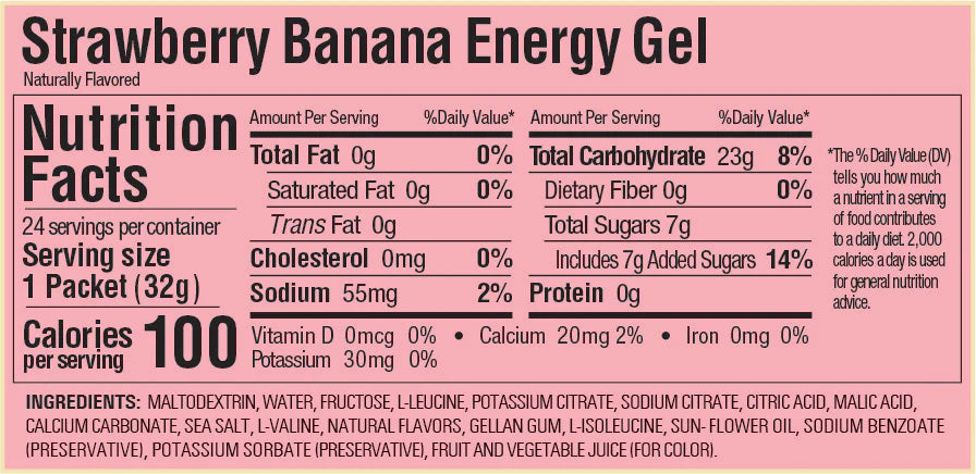 GU Energy Gel - Strawberry Banana (4pk)
