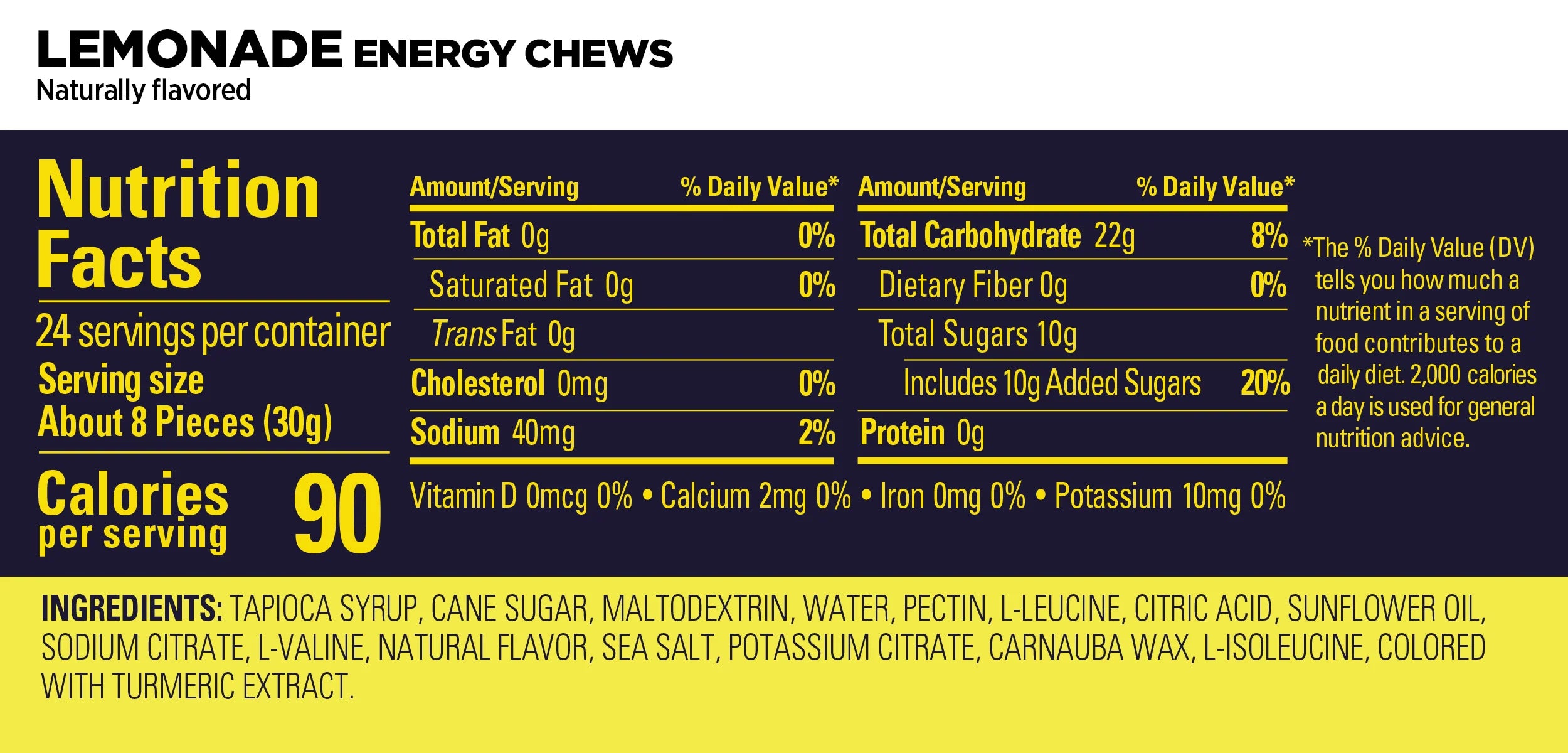 GU Energy Chews - Lemonade (4pk)