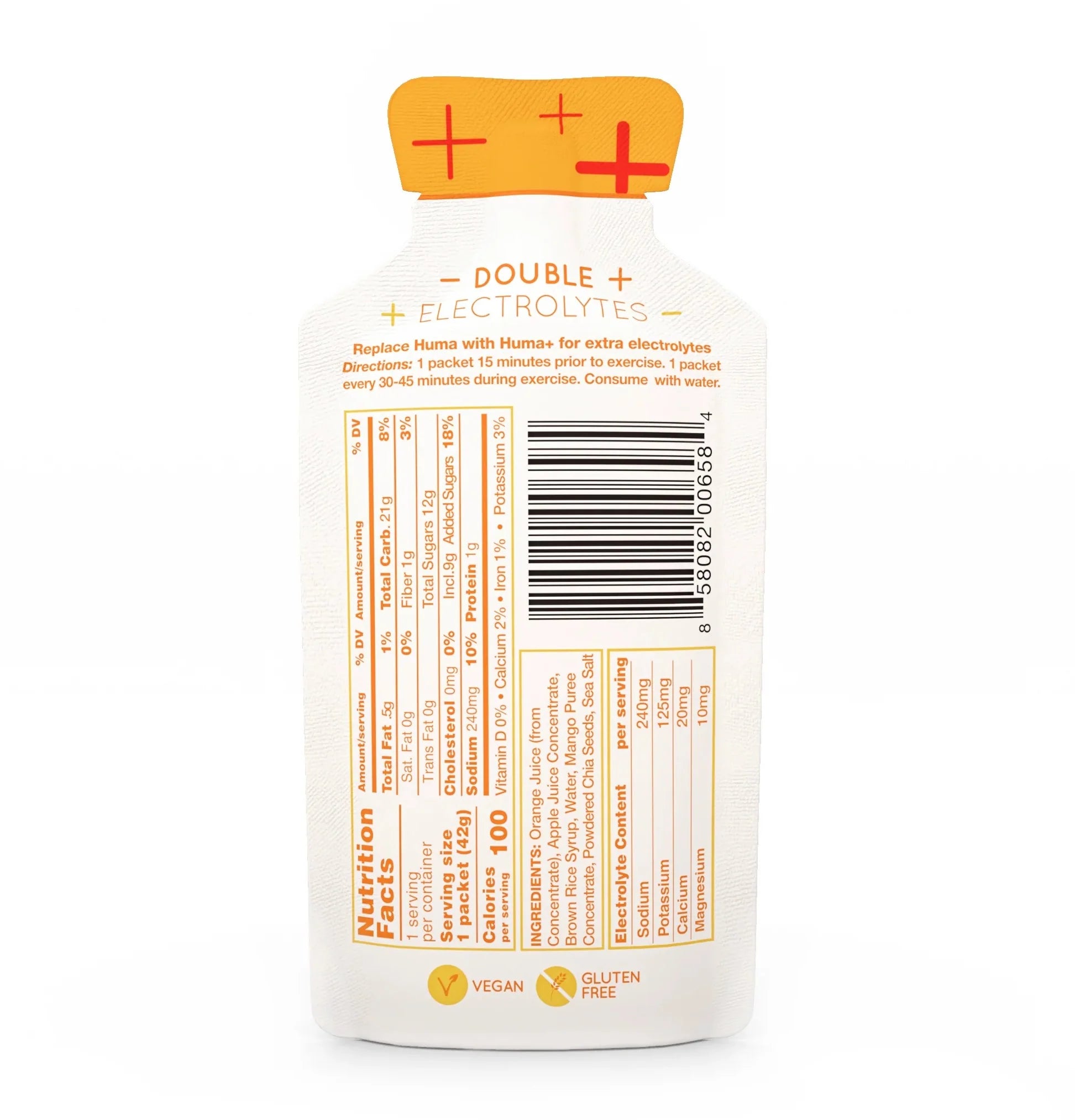HUMA Chia Energy Gels Plus