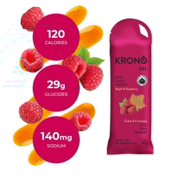 KRONO NUTRITION Energy Gel - Raspberry & Maple (4pk)