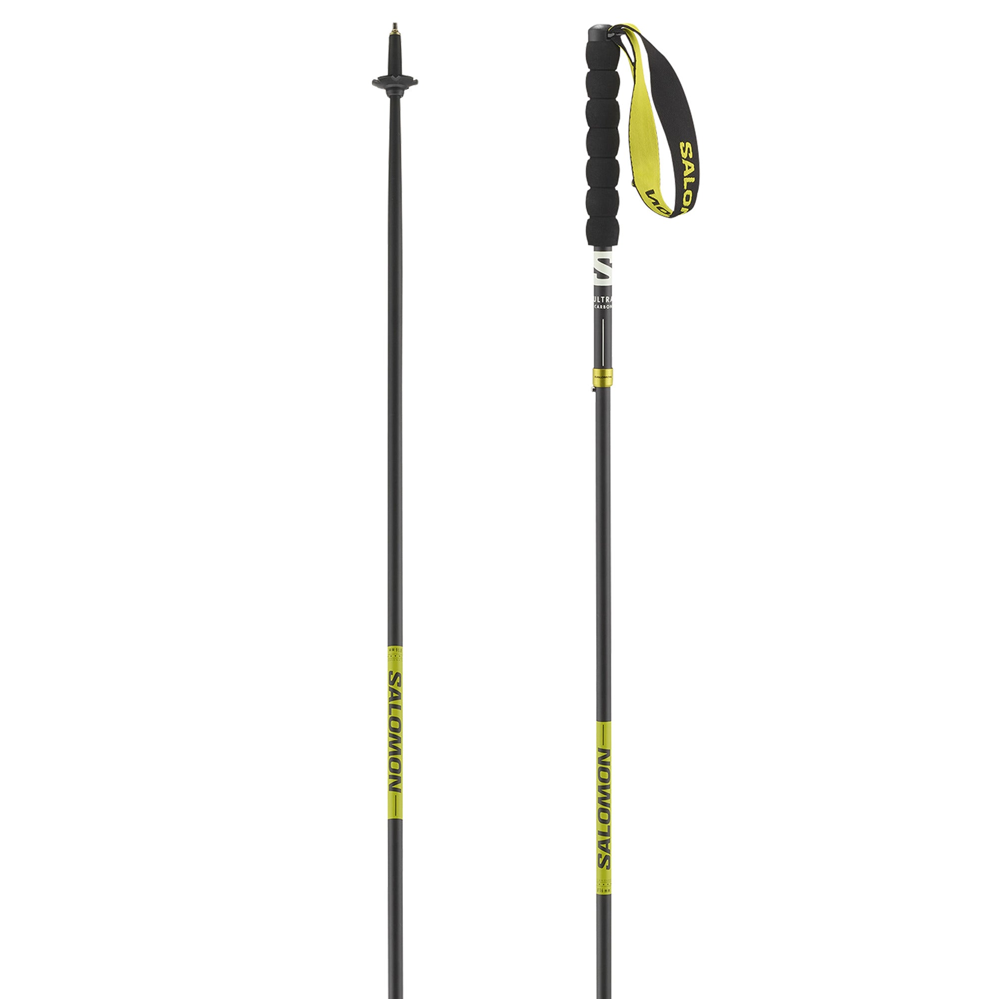 salomon carbon ski pole Salomon Ultra Carbon Foldable Poles 125 cm / Black / Sulphur