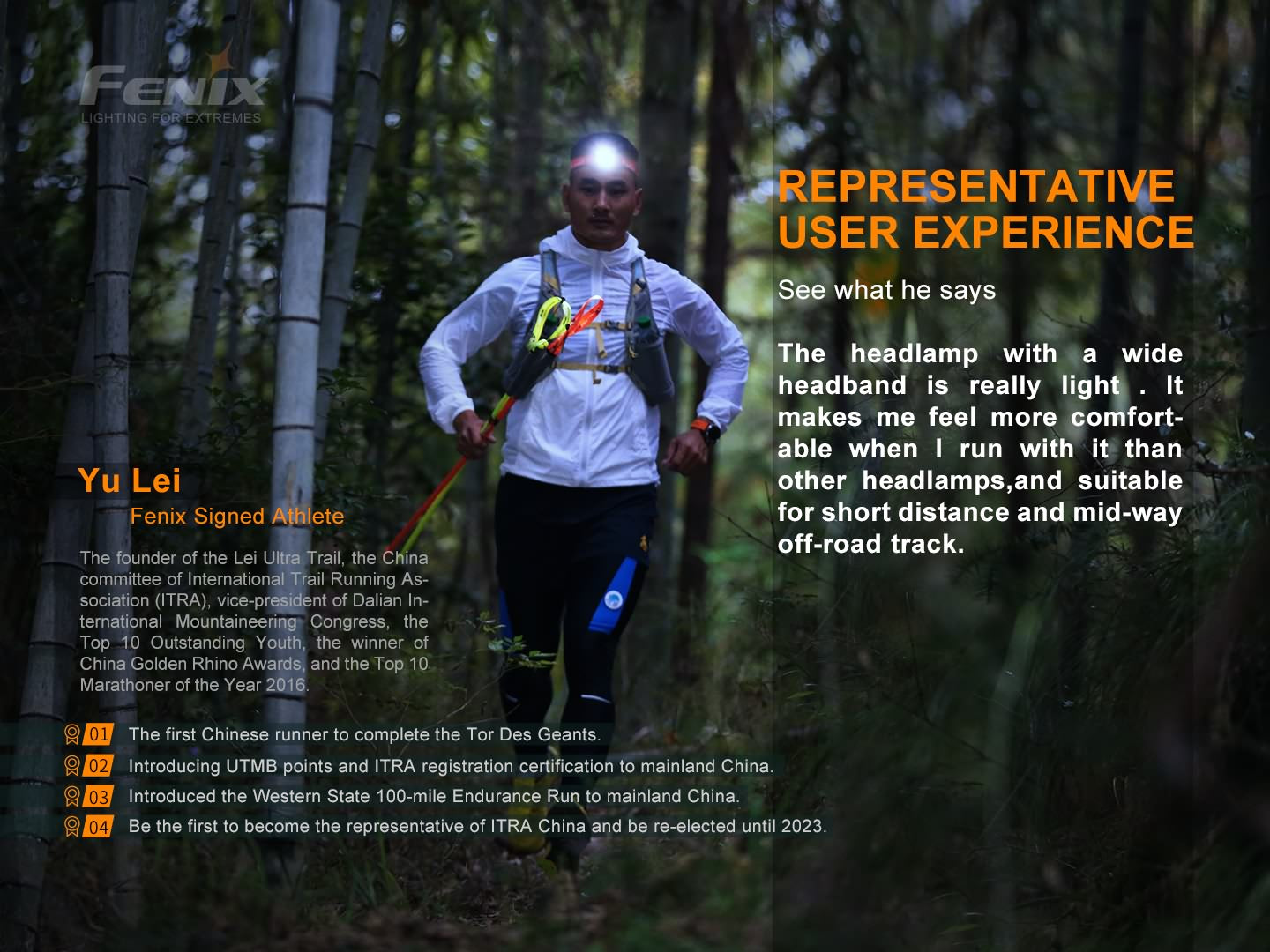 FENIX HL18R-T Lightweight Headlamp w/ Carry Case - 500 lumens