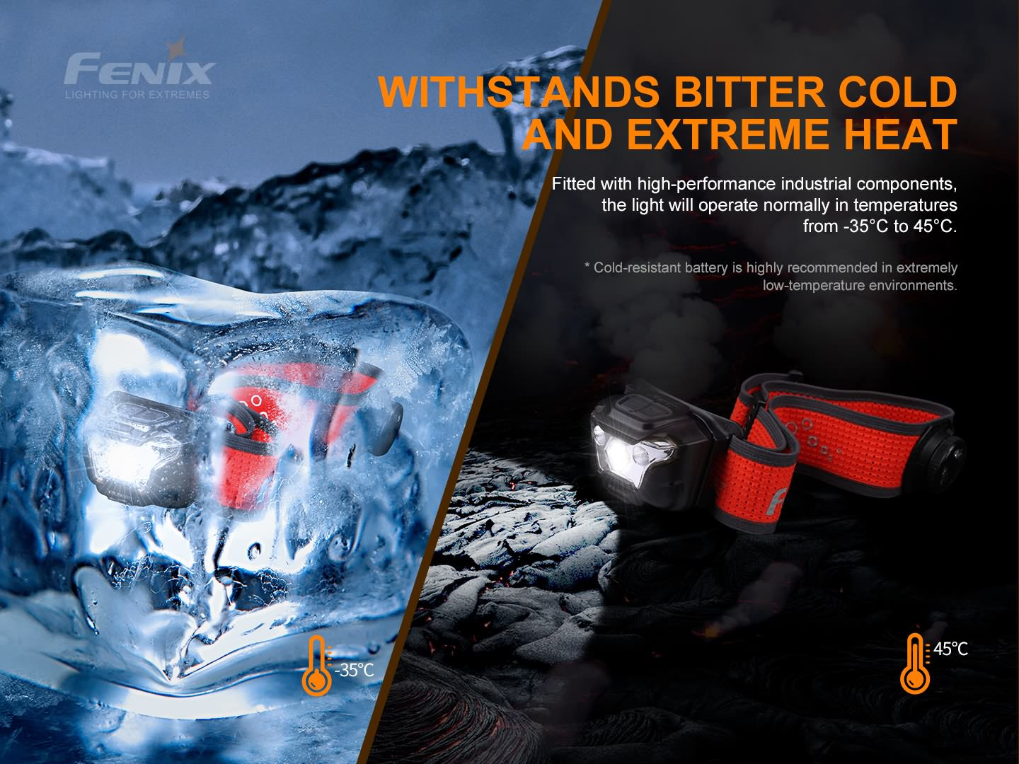 FENIX HL18R-T Lightweight Headlamp w/ Carry Case - 500 lumens