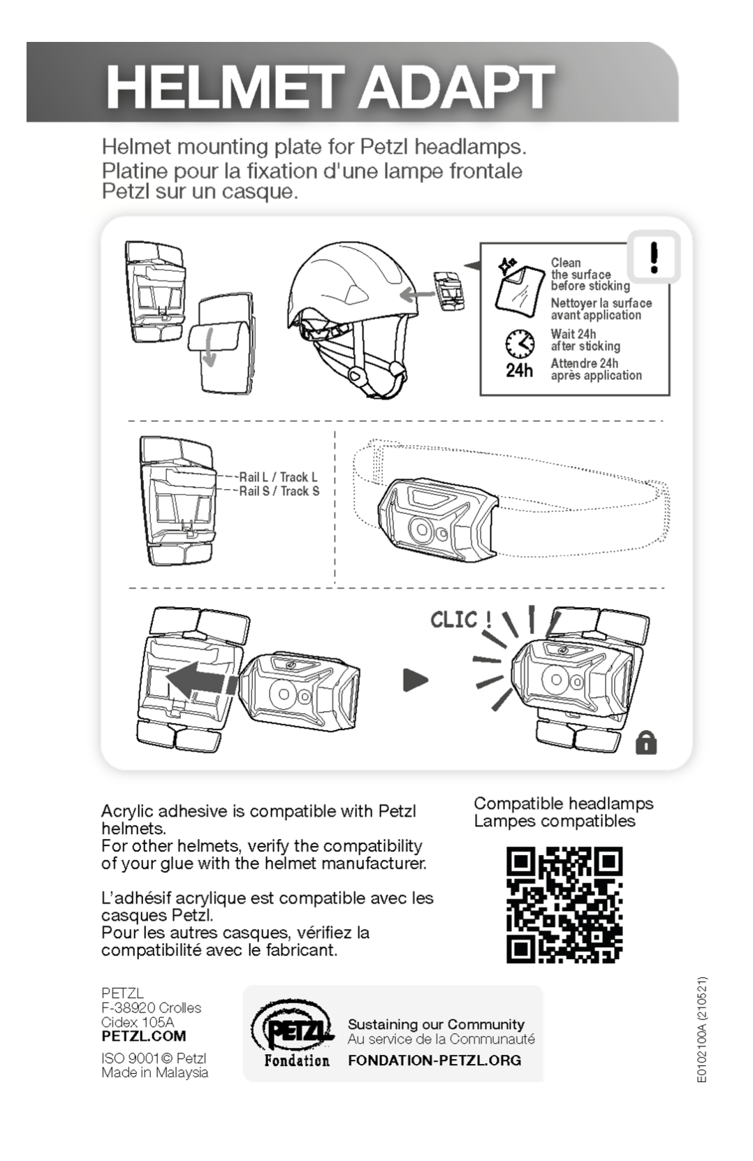 PETZL Helmet Adapt Plate