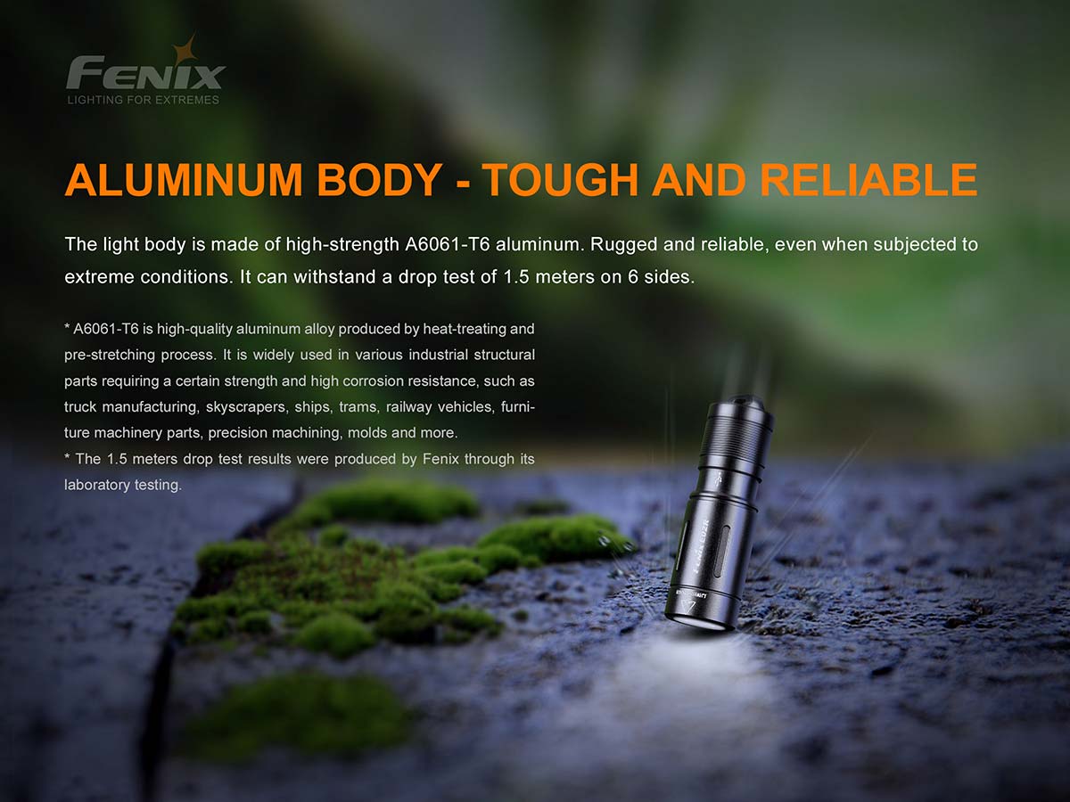 FENIX E02R Rechargeable Everyday Flashlight - 200 lumens