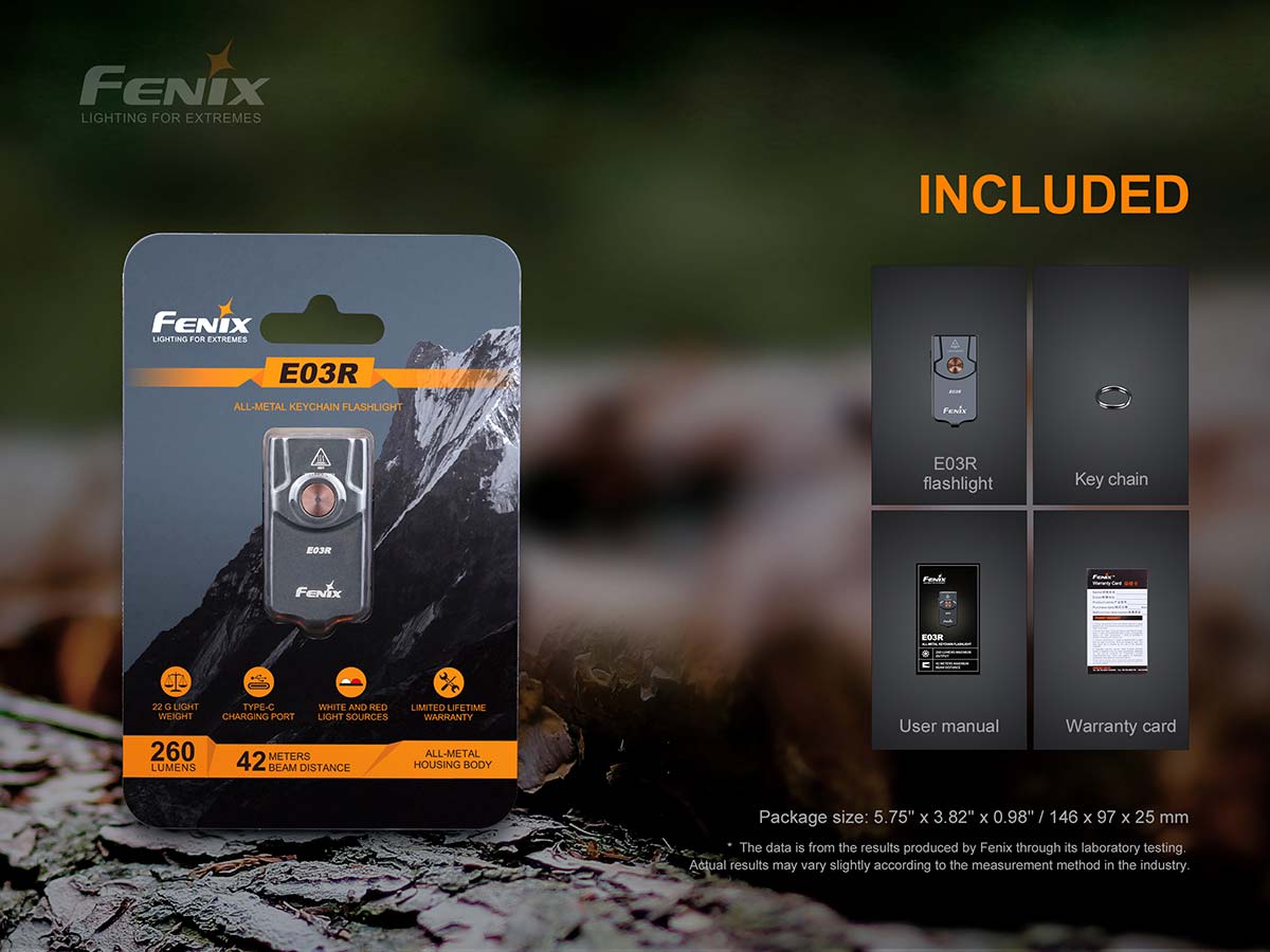 FENIX E03R Keychain Flashlight