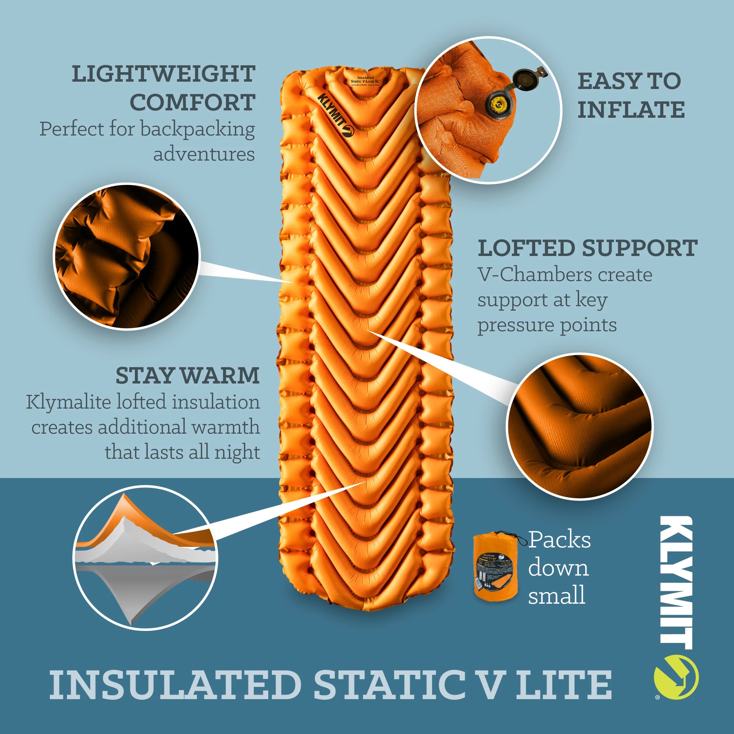 KLYMIT Insulated Static V Lite Sleeping Pad