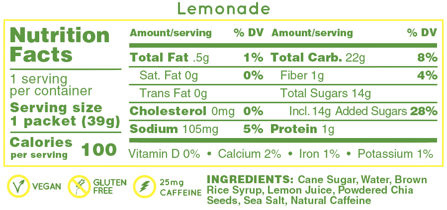 HUMA Chia Energy Gel - Lemonade (4pk)