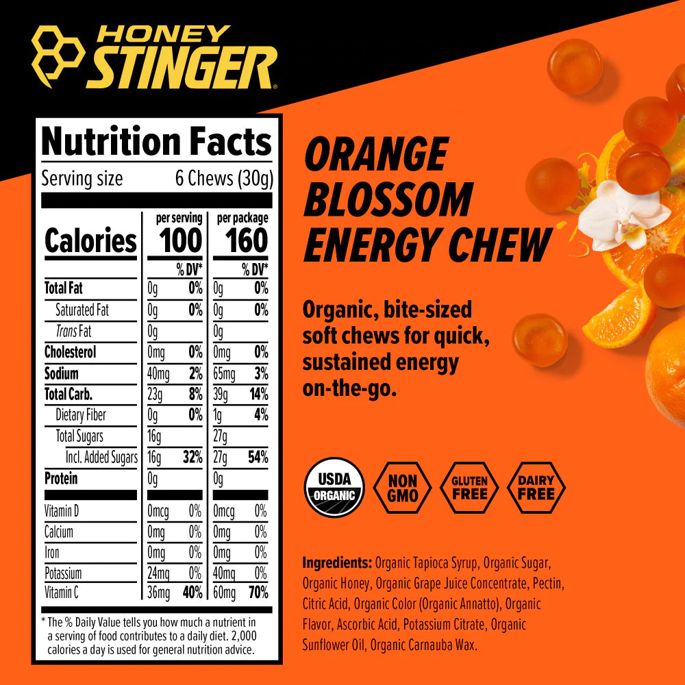 HONEY STINGER Energy Chews - Orange Blossom (4pk)