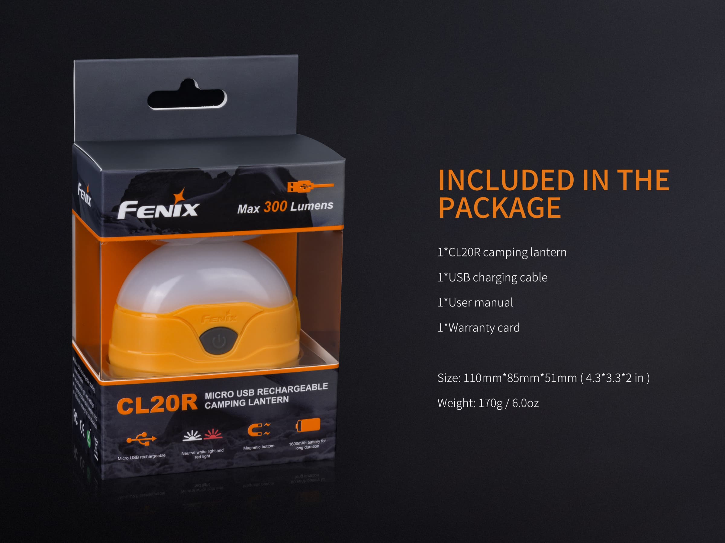 FENIX CL20R Portable Rechargeable Lantern