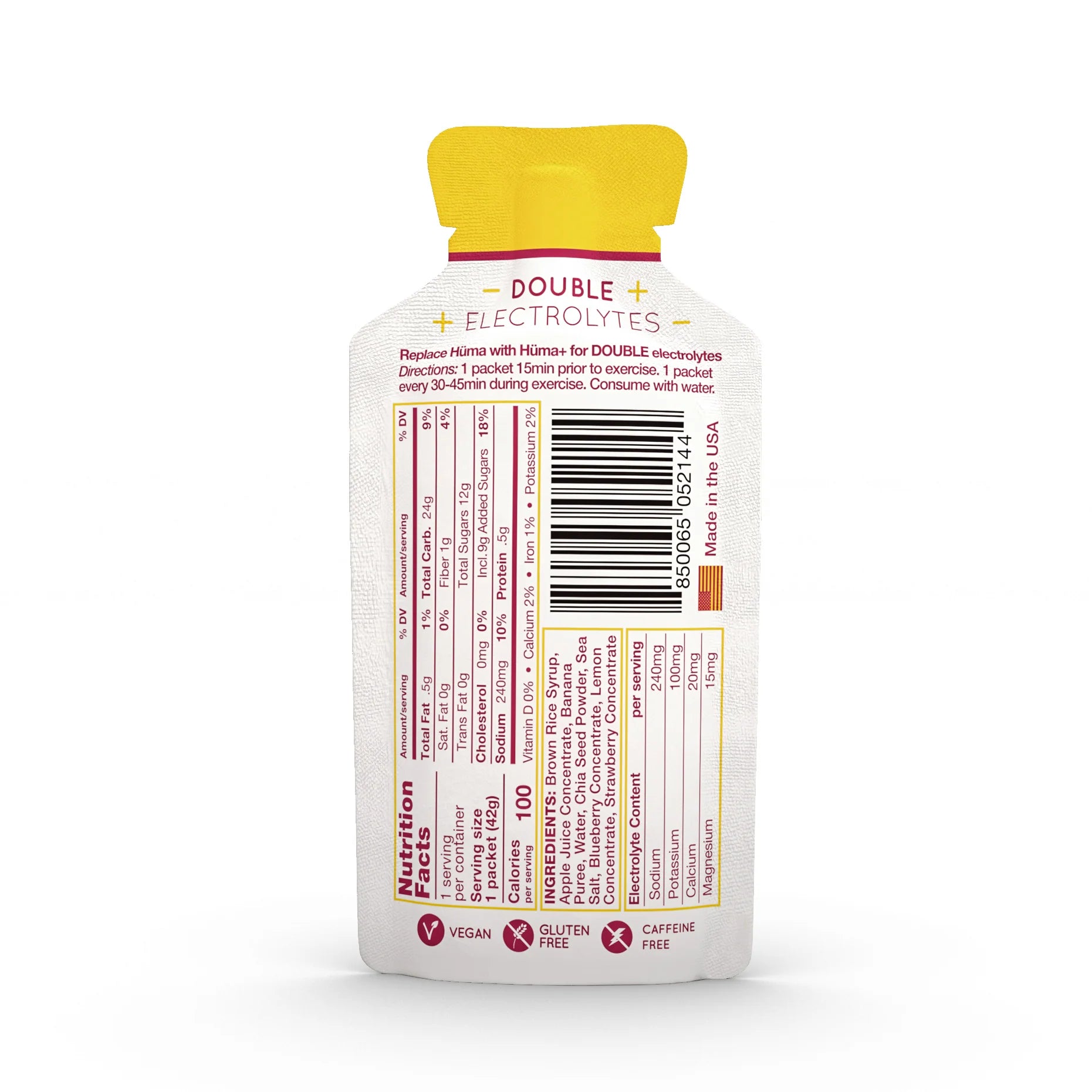 HUMA Chia Energy Gels Plus