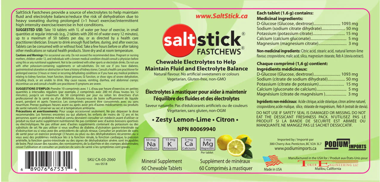 SALTSTICK FastChews - Lemon Lime (60ct)