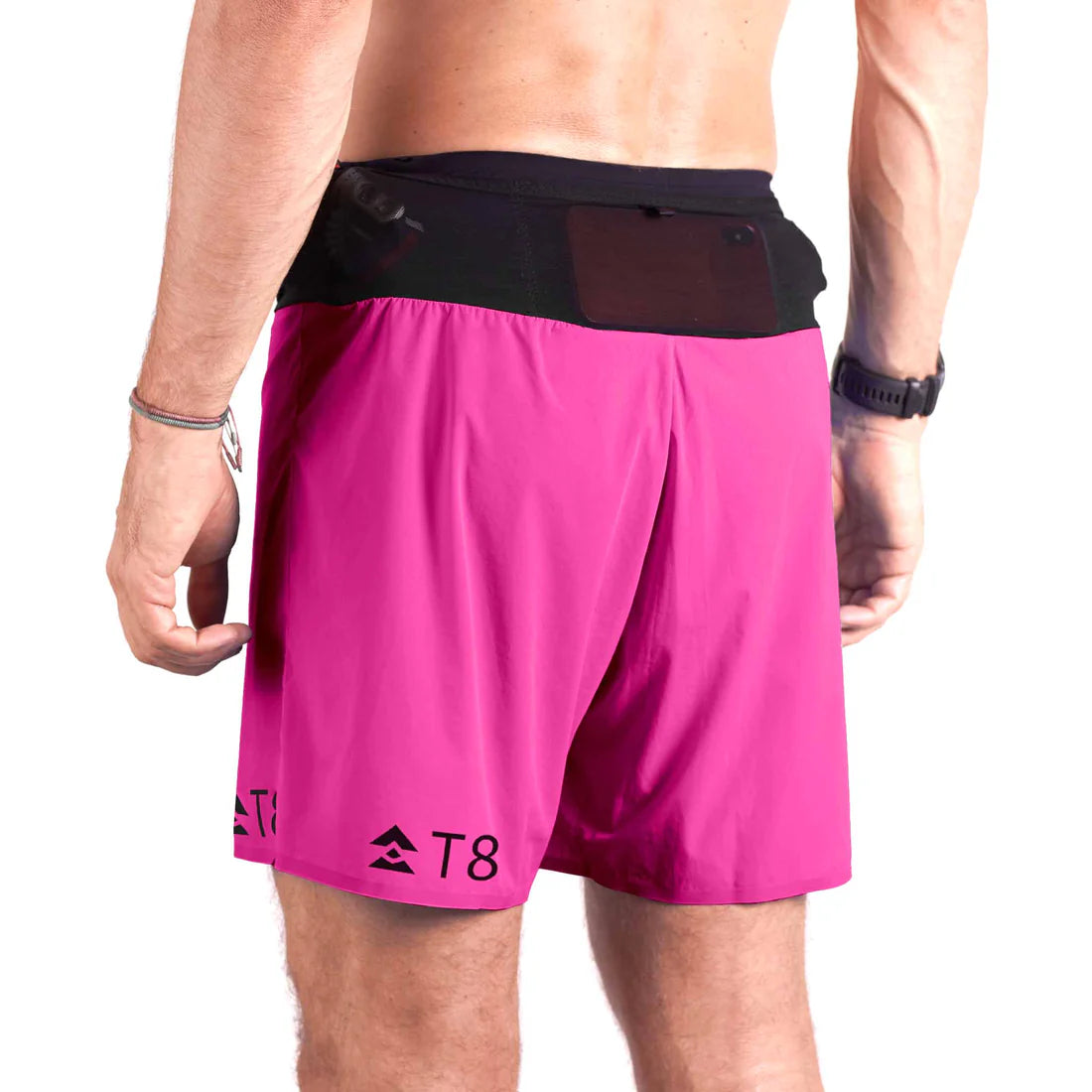 Hot pink top shorts mens