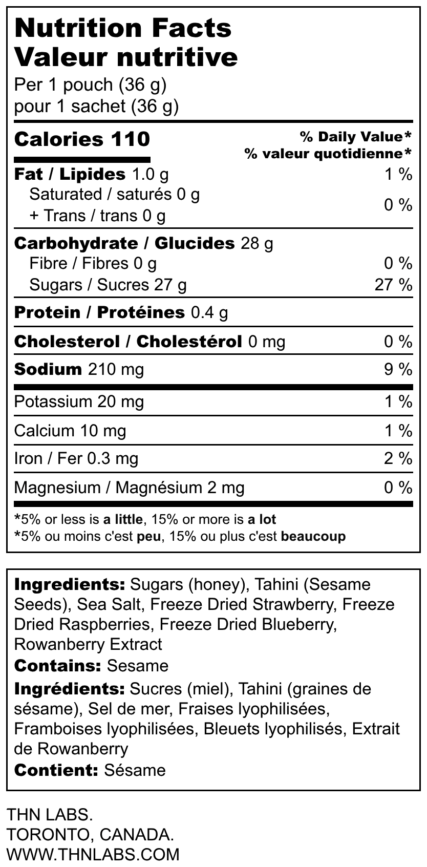 THN LABS Tahini (Sesame) Energy Gels