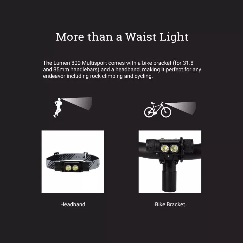 ULTRASPIRE Lumen 800 Multisport Waist Light