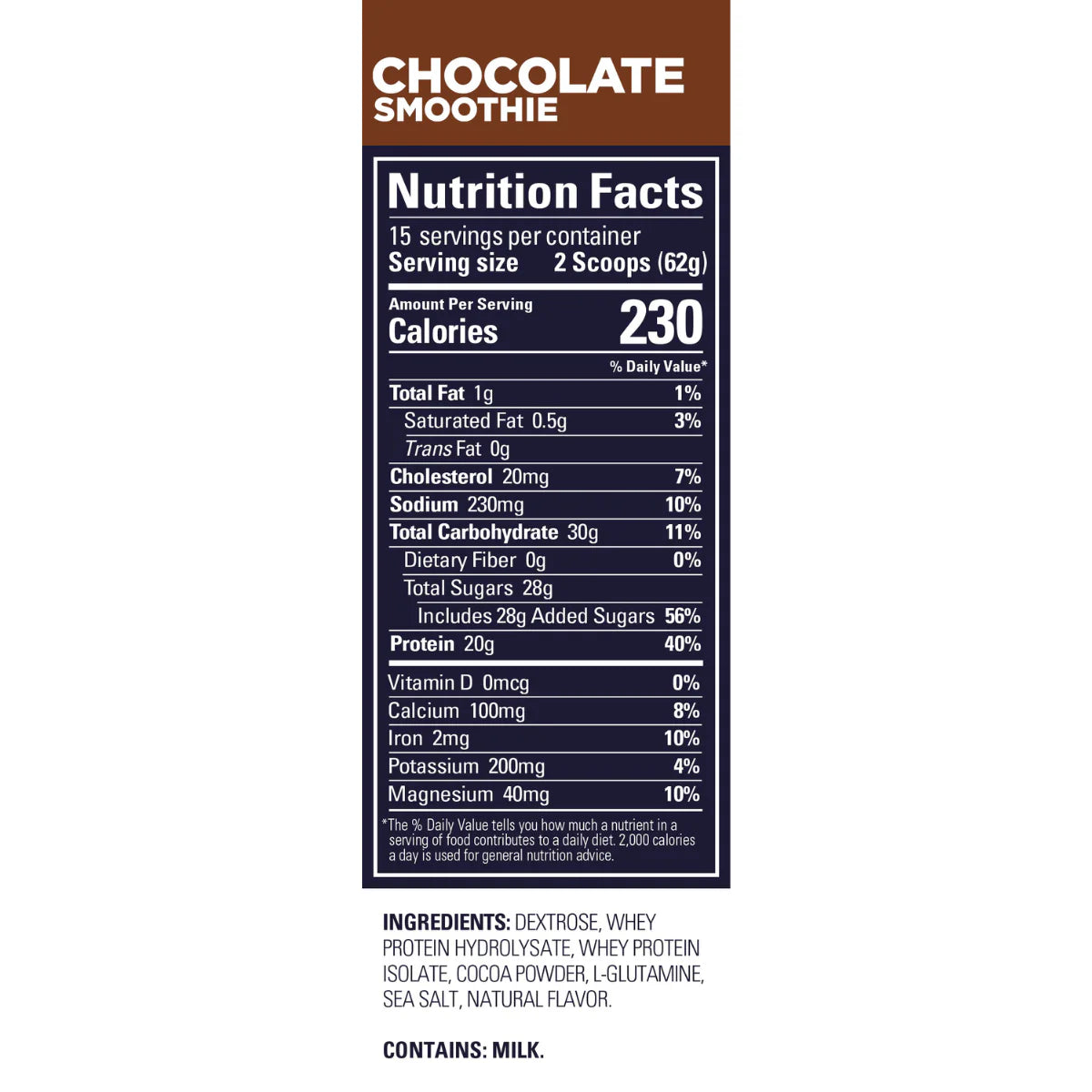 GU Roctane Protein Recovery Drink Mix - Chocolate Smoothie