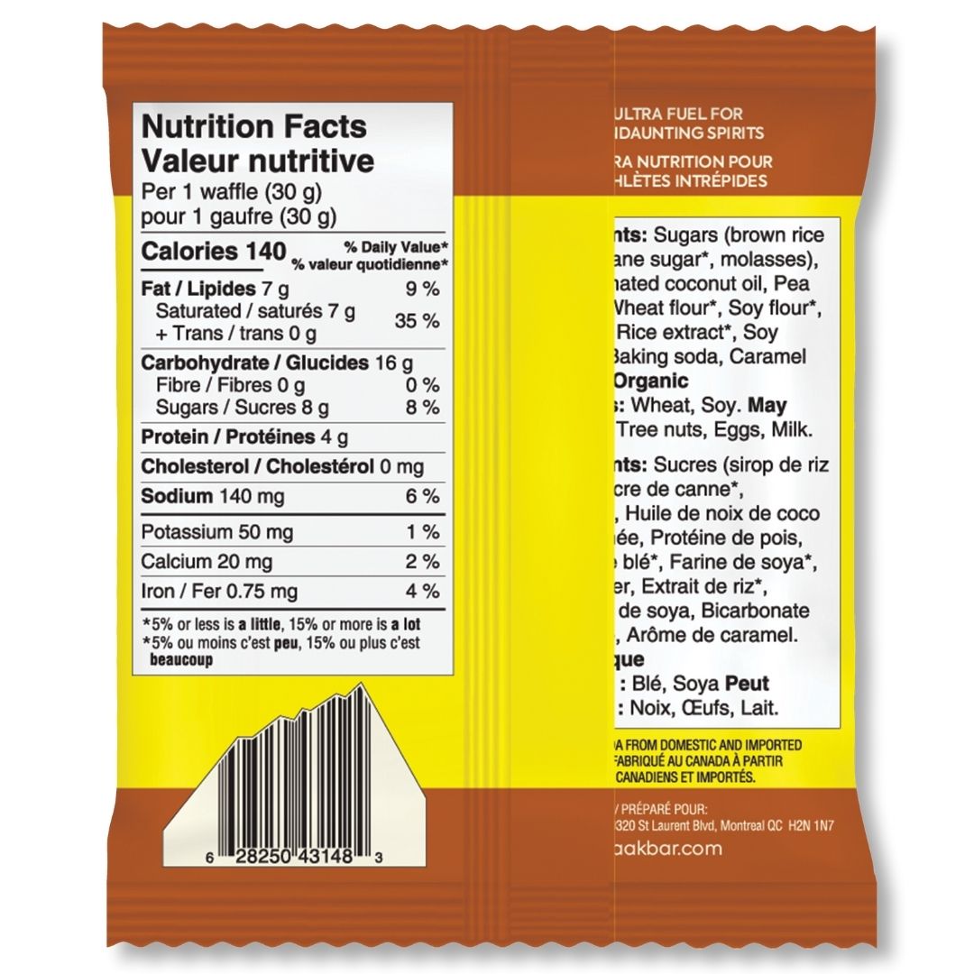 NAAK Ultra Energy Waffle - Salted Caramel (4pk)