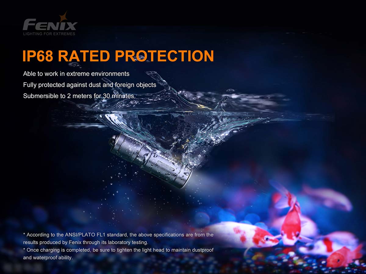 FENIX E02R Rechargeable Everyday Flashlight - 200 lumens