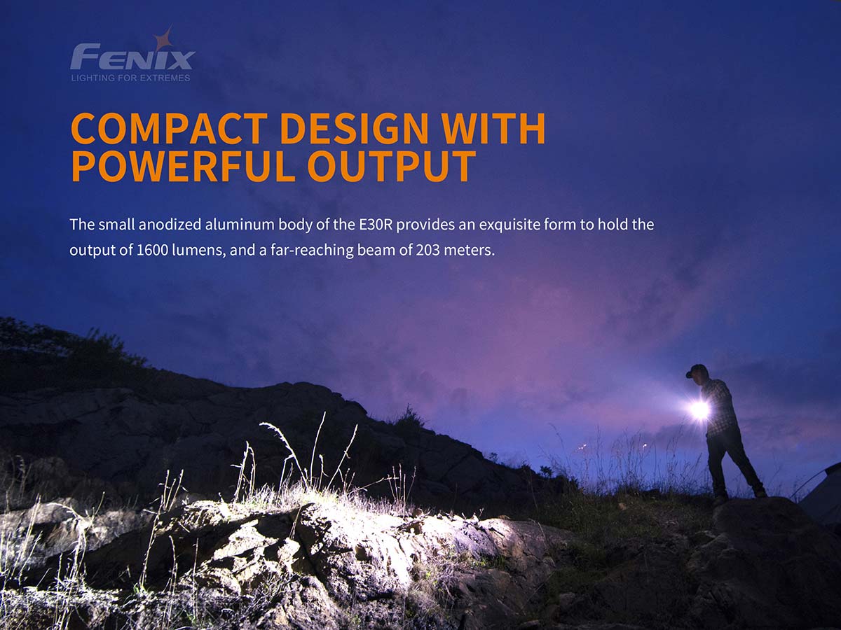 FENIX E30R Rechargeable Flashlight - 1,600 lumens
