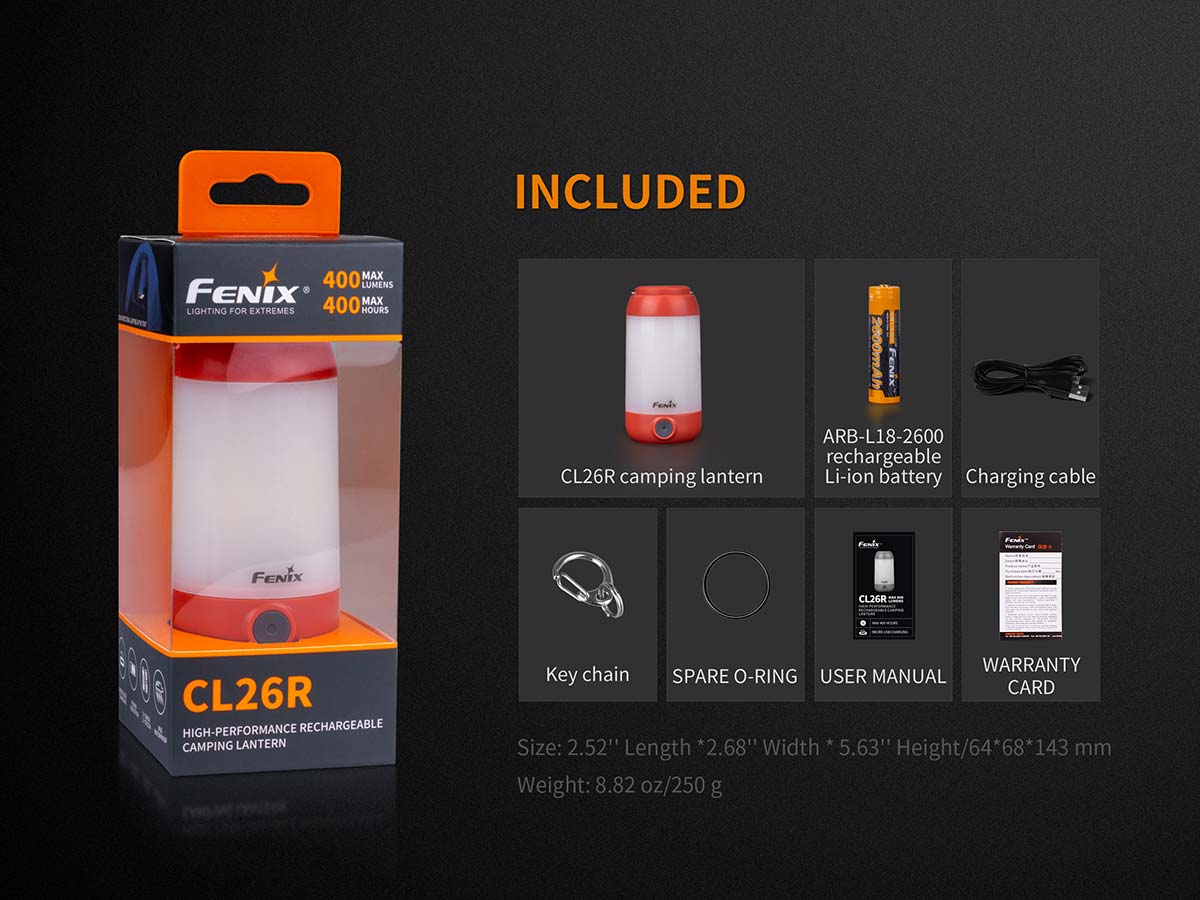 FENIX CL26R High-Performance Rechargeable Lantern