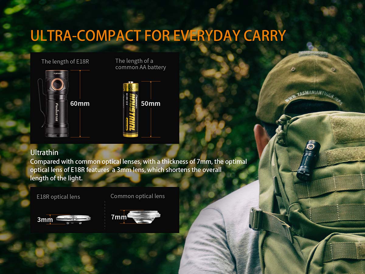 FENIX E18R Everyday Carry Rechargeable Flashlight - 750 lumens