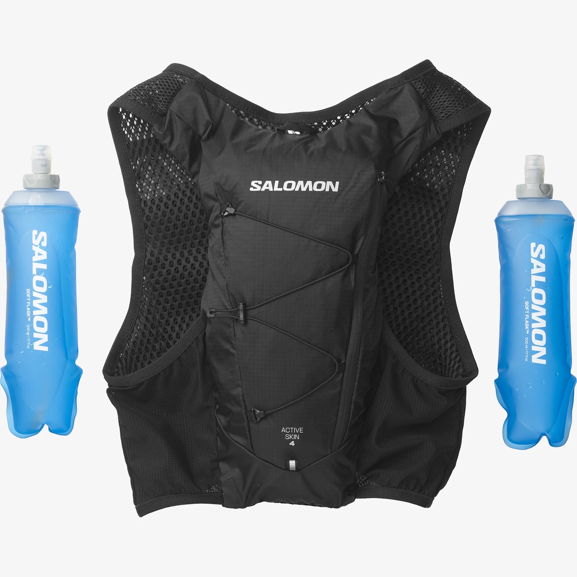 Salomon Active Skin 4 Hydration Pack + Flasks Black Unisex