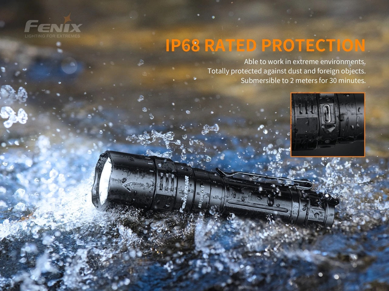 FENIX PD40R V2.0 Rechargeable Flashlight - 3,000 Lumens