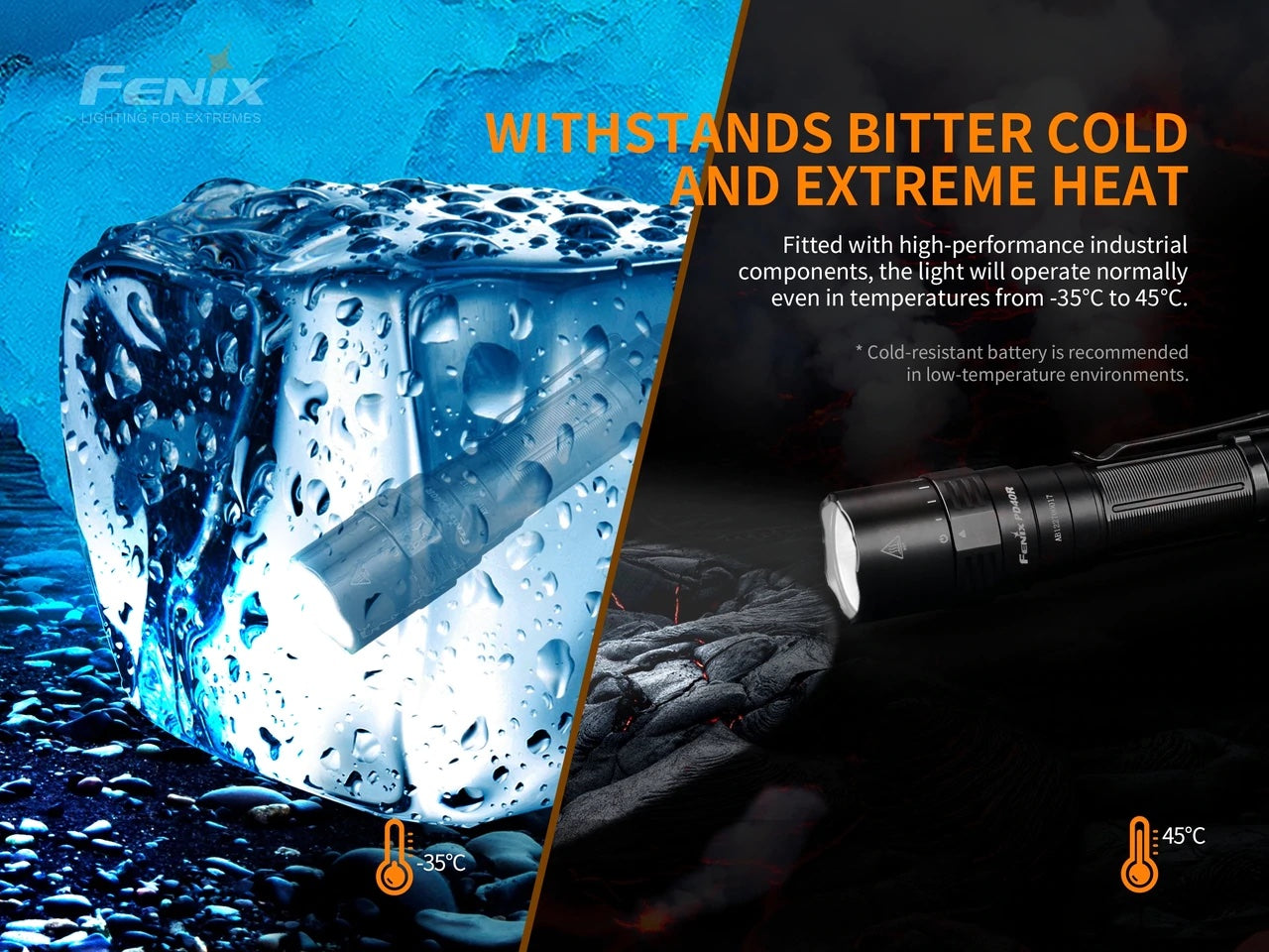 FENIX PD40R V2.0 Rechargeable Flashlight - 3,000 Lumens