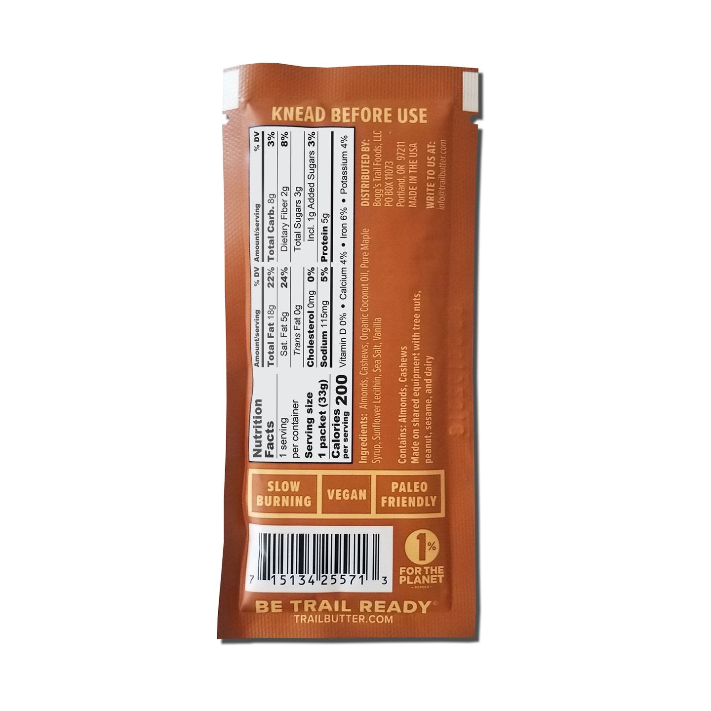TRAIL BUTTER - Maple Syrup & Sea Salt Nut Butter Blend (4pk)