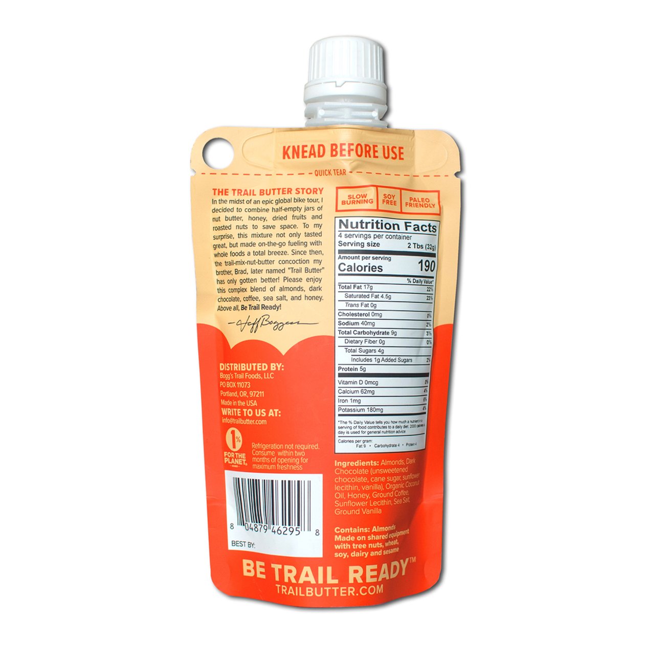 TRAIL BUTTER - Dark Chocolate & Coffee Nut Butter Blend