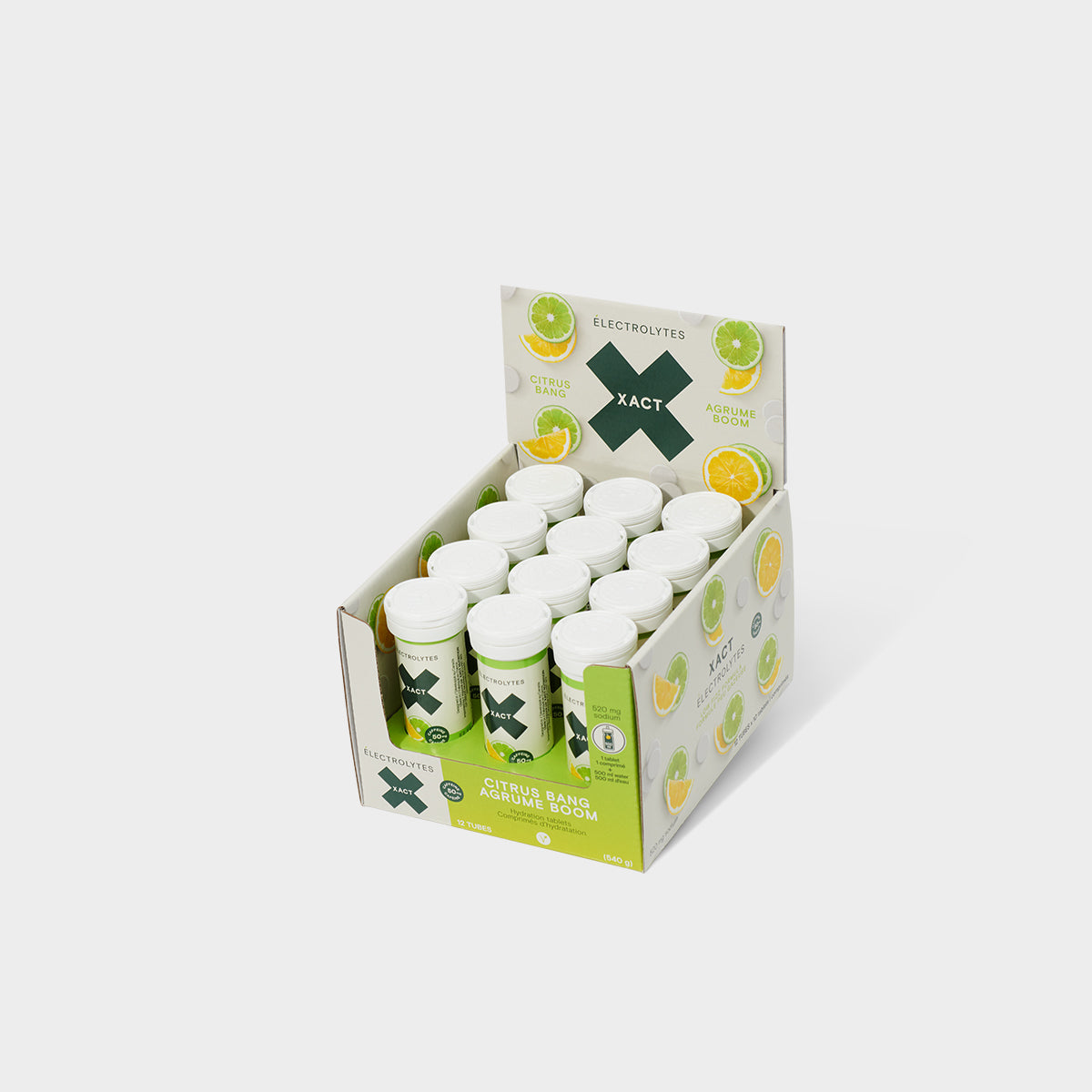 XACT NUTRITION Electrolytes Sport Hydration Tabs - Citrus Bang (Caffeinated)
