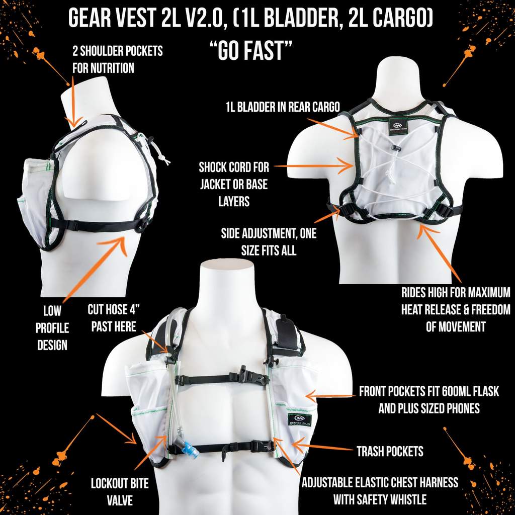ORANGE MUD Gear Vest v2.0 (1L Bladder, 2L total cargo)