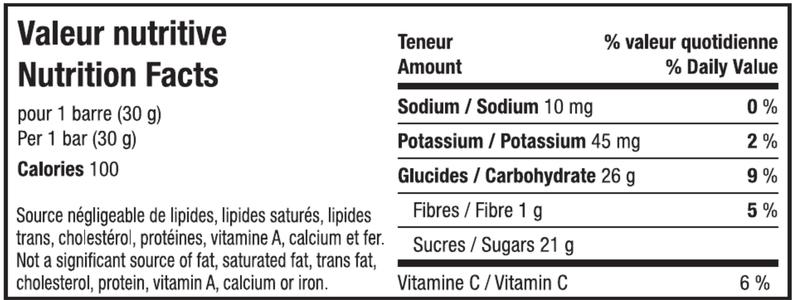 XACT NUTRITION Energy Fruit Bars - Maple (4pk)