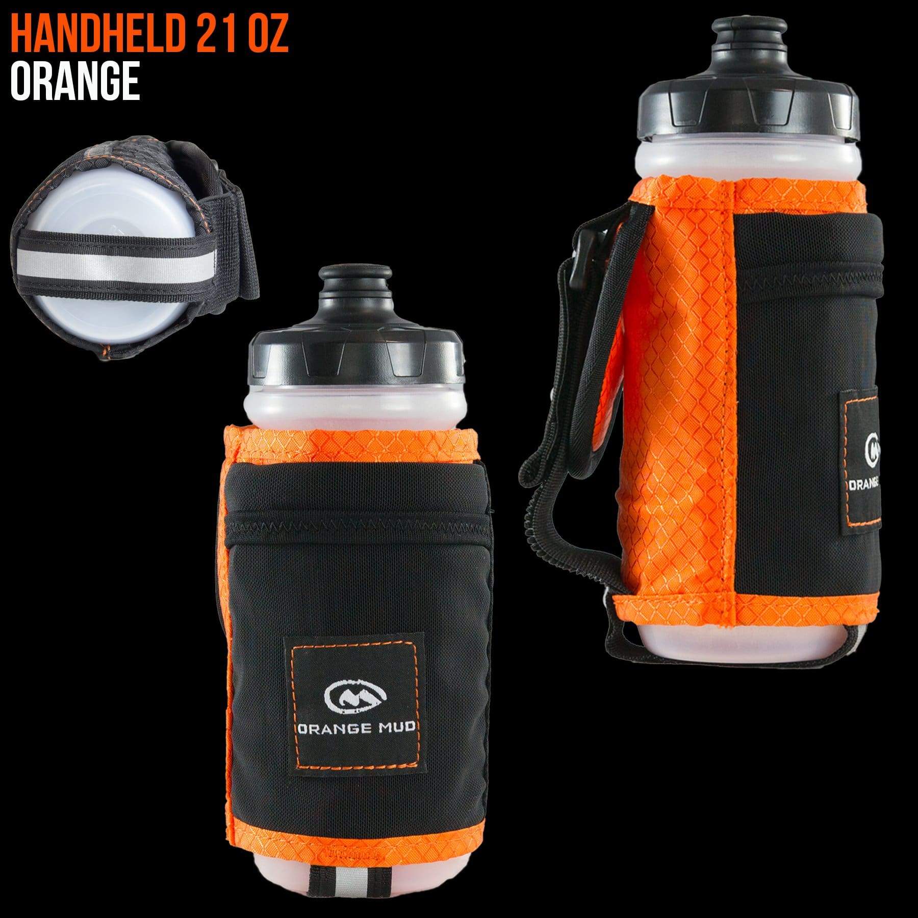 ORANGE MUD Running Water Bottle Handheld Hydration Pack 21 OZ